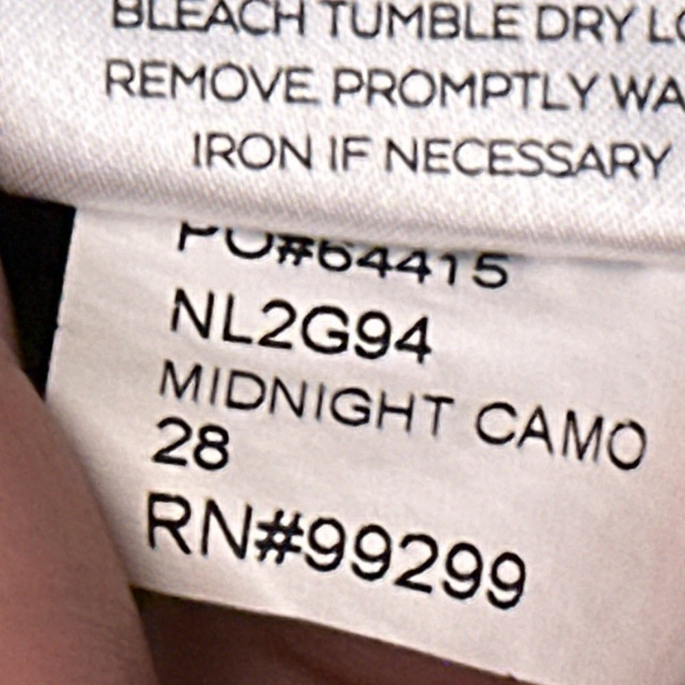 Level 99 Bette Seamed Trouser Size 28 Midnight Camo Belted High Rise Linen Blend - Picture 5 of 11
